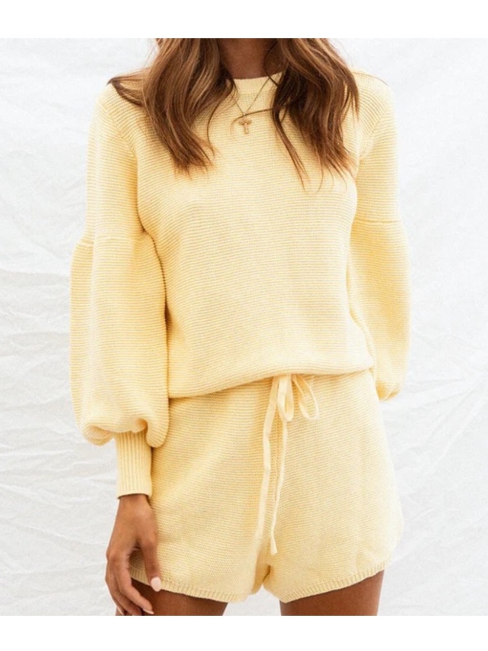 Sabo Skirt BUTTER YELLOW Sweater Set